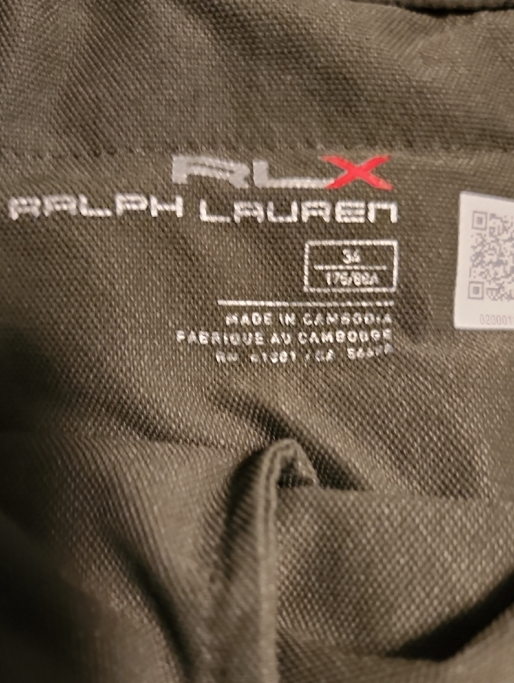 Ralph Lauren RLX Olive Green Performance Pants 34x32